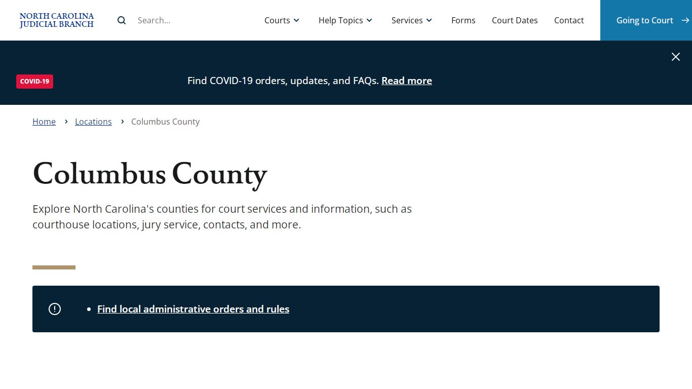 Columbus County | North Carolina Judicial Branch - NCcourts