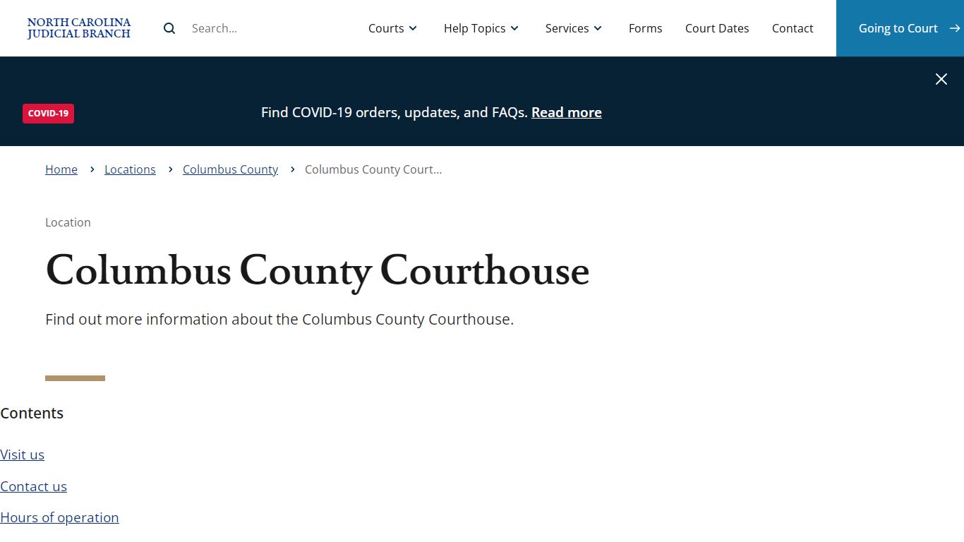 Columbus County Courthouse | North Carolina Judicial Branch