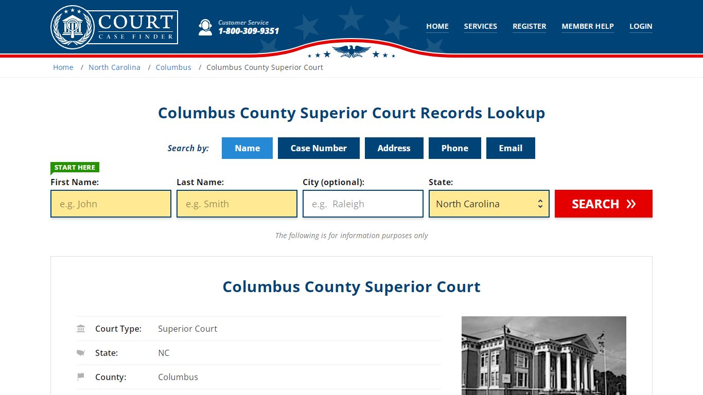 Columbus County Superior Court Records Lookup - CourtCaseFinder.com